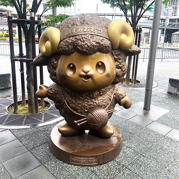 泉大津市キャラクターおづみんのブロンズ像